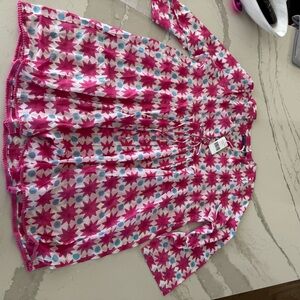Ros Garden Pink and White Star Blouse